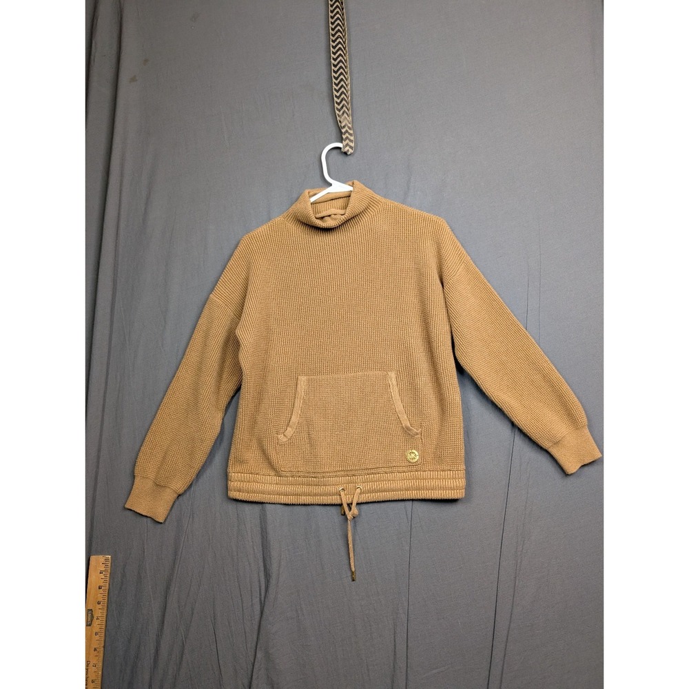 Michael Kors‎ Women Waffle Sweater Size Medium Drawstring Hem Pullover